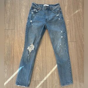 Abercrombie & Fitch Blue Straight Leg Jeans